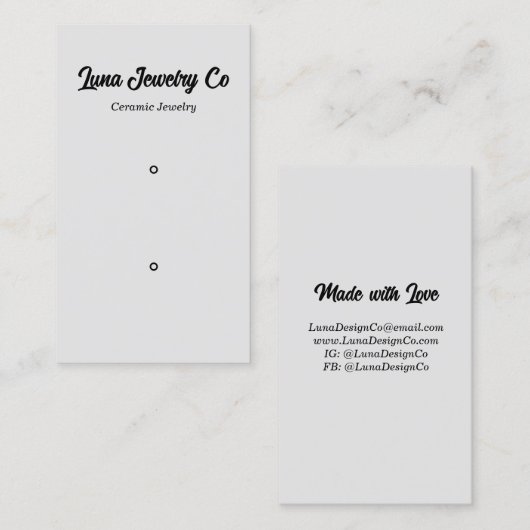 モダンジュエリー2ピン名刺 名刺 (正面/裏面)