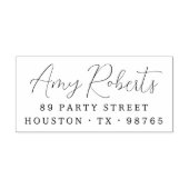 モダンスお洒落クリプト名差出人住所 ラバースタンプ (インプリント)