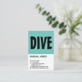 モダンスはっきりしたキューバダイビングインストラクター 名刺 (スタンド正面)