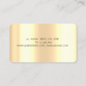 モダンスイーツカップケーキ金ゴールドドリップ料理 名刺 (裏面)