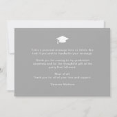 モダンスエレガントクリッシンプルプ |写真卒業 サンキューカード (裏面)