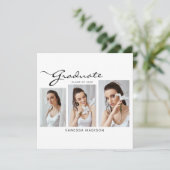 モダンスエレガントクリッミニマルプ |写真卒業 案内状 (スタンド正面)