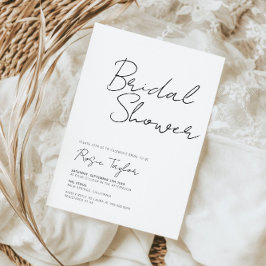 モダンスエレガントクリプトブライダルシャワー 招待状