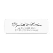 モダンスエレガントクリプト差出人住所 ラベル (正面)