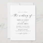 モダンスエレガントクリプト結婚式招待状 招待状 (正面)