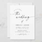 モダンスエレガントクリプト結婚式招待状 招待状 (正面)