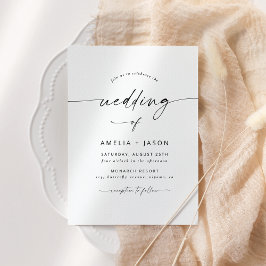 モダンスエレガントクリプト結婚式招待状 招待状