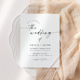 モダンスエレガントクリプト結婚式招待状 招待状