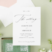 モダンスエレガントクリプト結婚式招待状 招待状