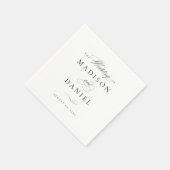 モダンスエレガントトクラシック結婚 スタンダードカクテルナプキン (角)