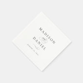 モダンスエレガントトクラシック結婚 スタンダードカクテルナプキン (角)