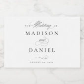 モダンスエレガントトクラシック結婚 スパークリングワインラベル (シングルラベル)