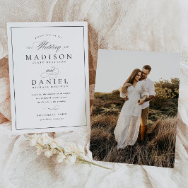 モダンスエレガントトクラシック結婚 招待状