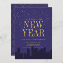 モダンスカイライン大晦日パーティーカード