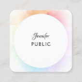 モダンスカラフルエレガントトテンプレートトレンディー スクエア名刺 (正面)