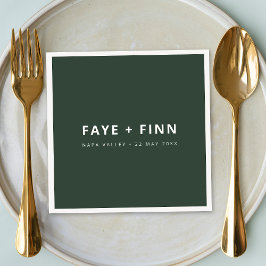 モダンスカンジフォレミニマルス結婚グ・ビュッフェ スタンダードカクテルナプキン