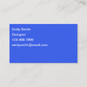 モダンスカンジフランスのナビアブルーオレンジ抽象芸術B 名刺 (裏面)