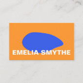 モダンスカンジフランスのナビアブルーオレンジ抽象芸術B 名刺 (正面)