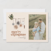 モダンスカンジボホニュートラルファミリーフォトメリー シーズンカード (正面)