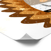 モダンスカンディな魔法の名言付きかわいいヘグホッグの保育園 ポスター (角)