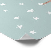 モダンスカンディ かわいいねむねむフクロウのベビーコーナー ポスター (角)