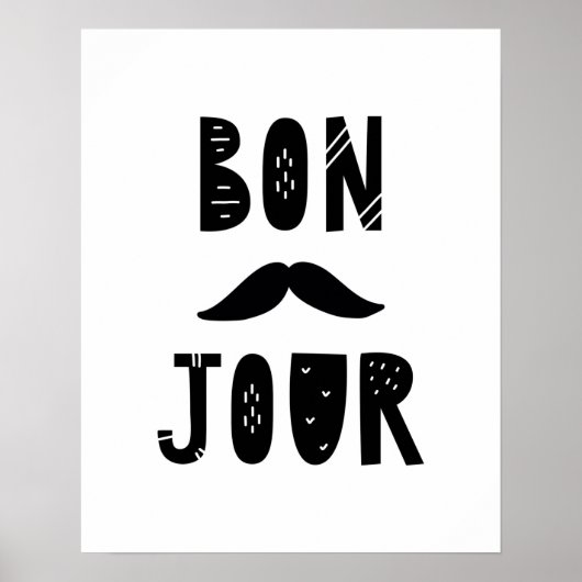モダンスカンディ Bon Jour ベビールーム ポスター (正面)