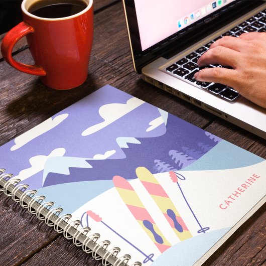 モダンスキー場パーソナライズされた ノートブック