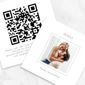モダンスクエアフォトウェディングQRコード詳細 エンクロージャーカード