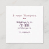 モダンスクエアプロフェッショナル スクエア名刺 (裏面)