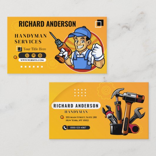 モダンスクエア・ハンドマインスパイアンカスタムツール 名刺 (正面/裏面)