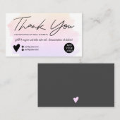 モダンスクグラデーションブラシの感謝してい水色 名刺 (正面/裏面)