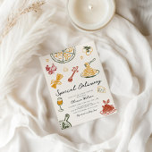 モダンスクライタリアンブル赤ちゃん 招待状