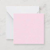 モダンスクリエレガントプトPink Flat Note Card ノートカード (裏面)
