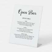 モダンスクリプしゃれているトミニマルオープンバーホワ結婚イト 台座サイン (正面)