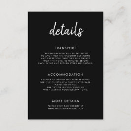 モダンスクリプはっきりしたト白黒結婚の詳細 エンクロージャーカード