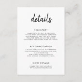 モダンスクリプはっきりしたト白黒結婚の詳細 エンクロージャーカード (正面)