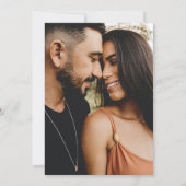 モダンスクリプはっきりしたト白黒「&」写真結婚のI 招待状 (裏面)