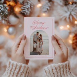 モダンスクリプはっきりしたトArch写真RedとPink シーズンカード