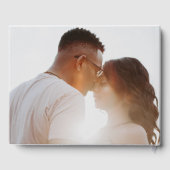 モダンスクリプエレガントトのミニマル写真結婚の数 ゲストブック (裏面)