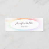 モダンスクリプエレガントトカラフルミニマルテンプレート スキニー名刺 (正面)