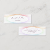 モダンスクリプエレガントトカラフルミニマルテンプレート スキニー名刺 (正面/裏面)