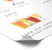 モダンスクリプエレガントトバーメニュー署名 ポスター (角)