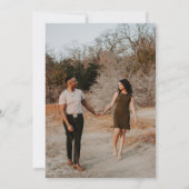 モダンスクリプエレガントトライトオリーブ結婚ズ 招待状 (裏面)