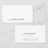 モダンスクリプエレガントト文字シンプルプロフェッショナル上 名刺 (正面/裏面)