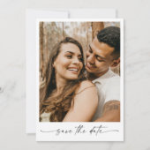 モダンスクリプエレガントト日付の保存招待状 招待状 (正面)