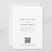 モダンスクリプエレガントト日付の保存招待状 招待状 (裏面)