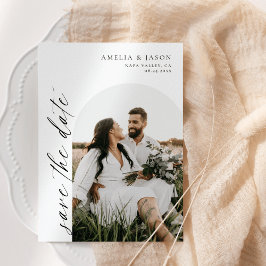 モダンスクリプエレガントト日付の保存招待状 招待状