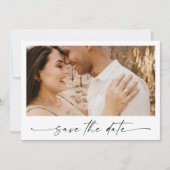 モダンスクリプエレガントト日付の保存 招待状 (正面)