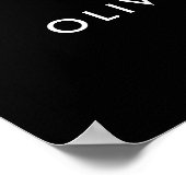 モダンスクリプエレガントト歓迎の結婚署名 ポスター (角)