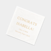 モダンスクリプエレガントト金ゴールドおめでとうの卒業 箔ナプキン (左)